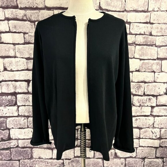Cabin Creek Jackets & Blazers - Cabin Creek Lightweight Black Long Sleeve Jacket Size L